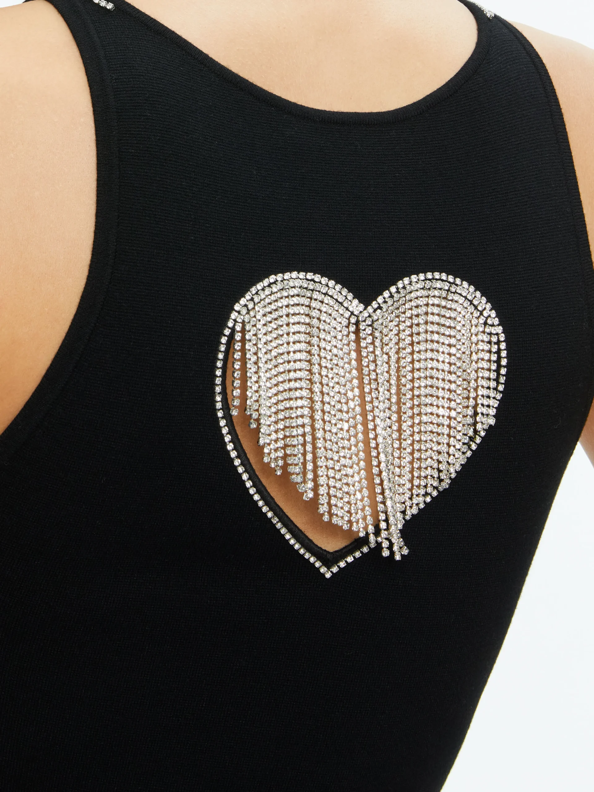 VAL CRYSTAL FRINGE CUTOUT TANK