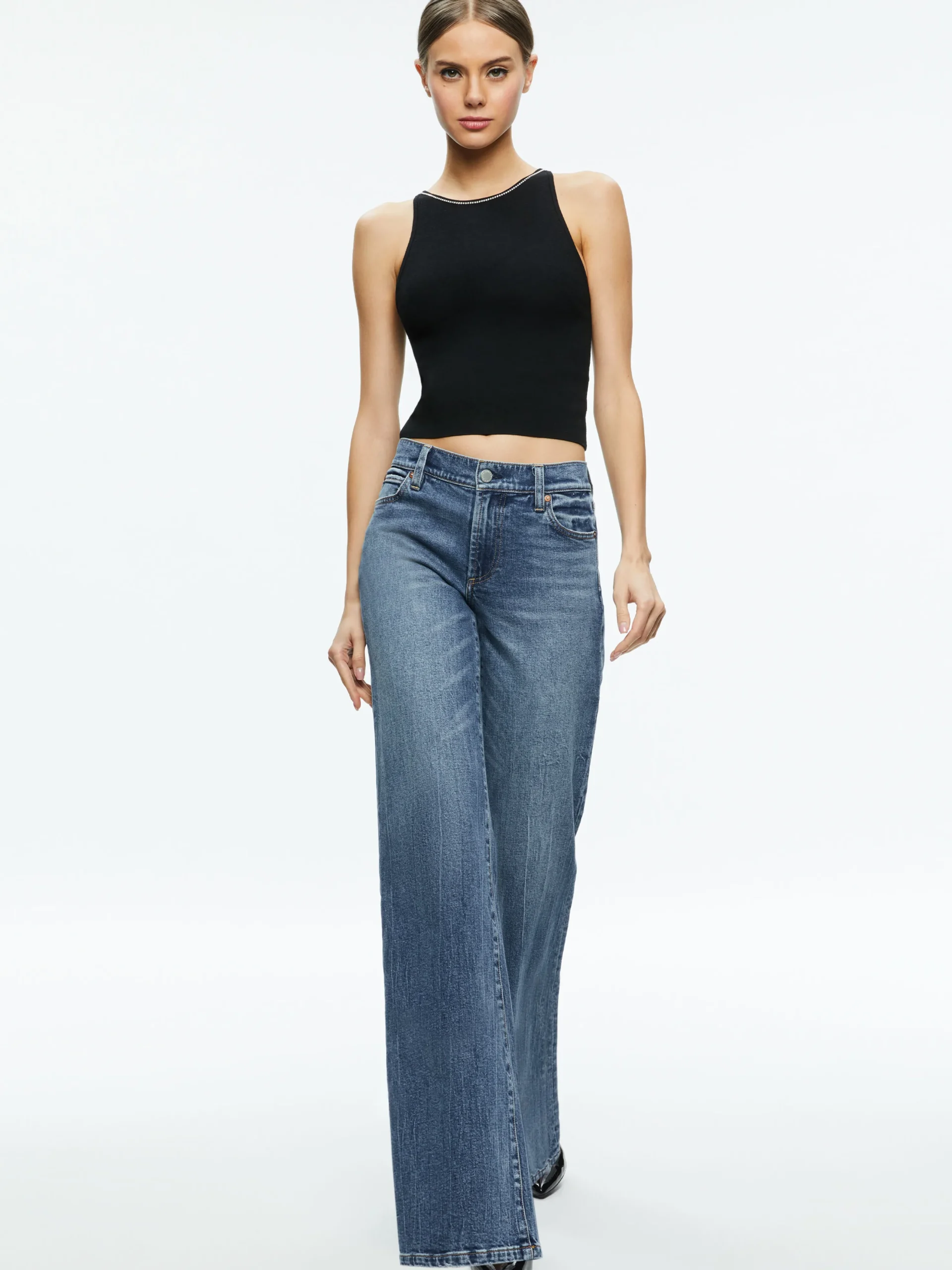 VAL CRYSTAL FRINGE CUTOUT TANK