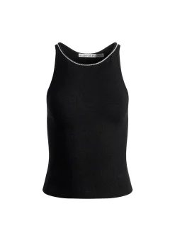 VAL CRYSTAL FRINGE CUTOUT TANK