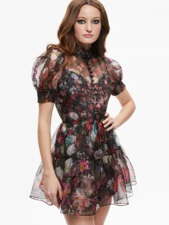 VERNITA PUFF SLEEVE MINI DRESS