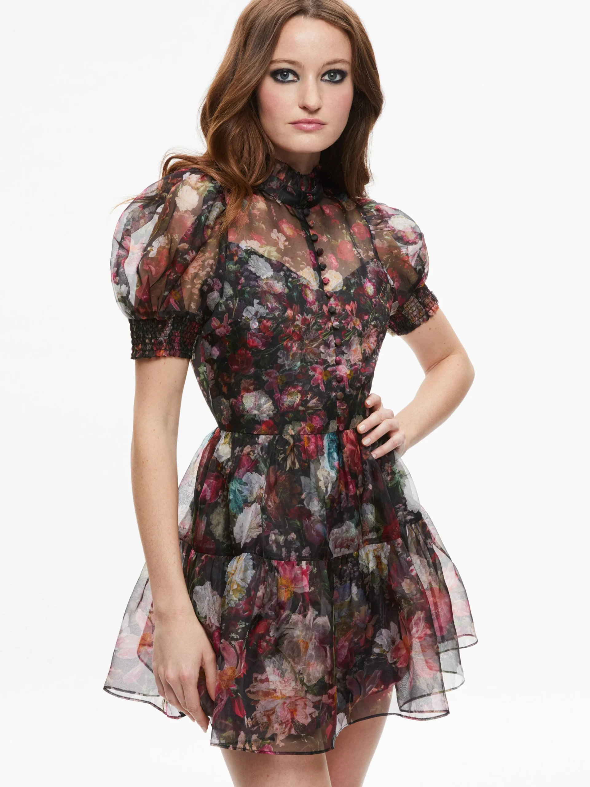 VERNITA PUFF SLEEVE MINI DRESS