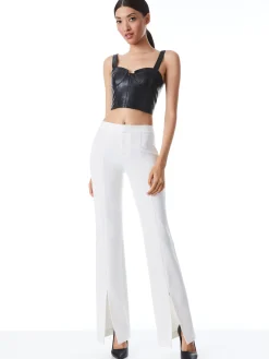 WALKER SLIM FRONT SLIT PANTS