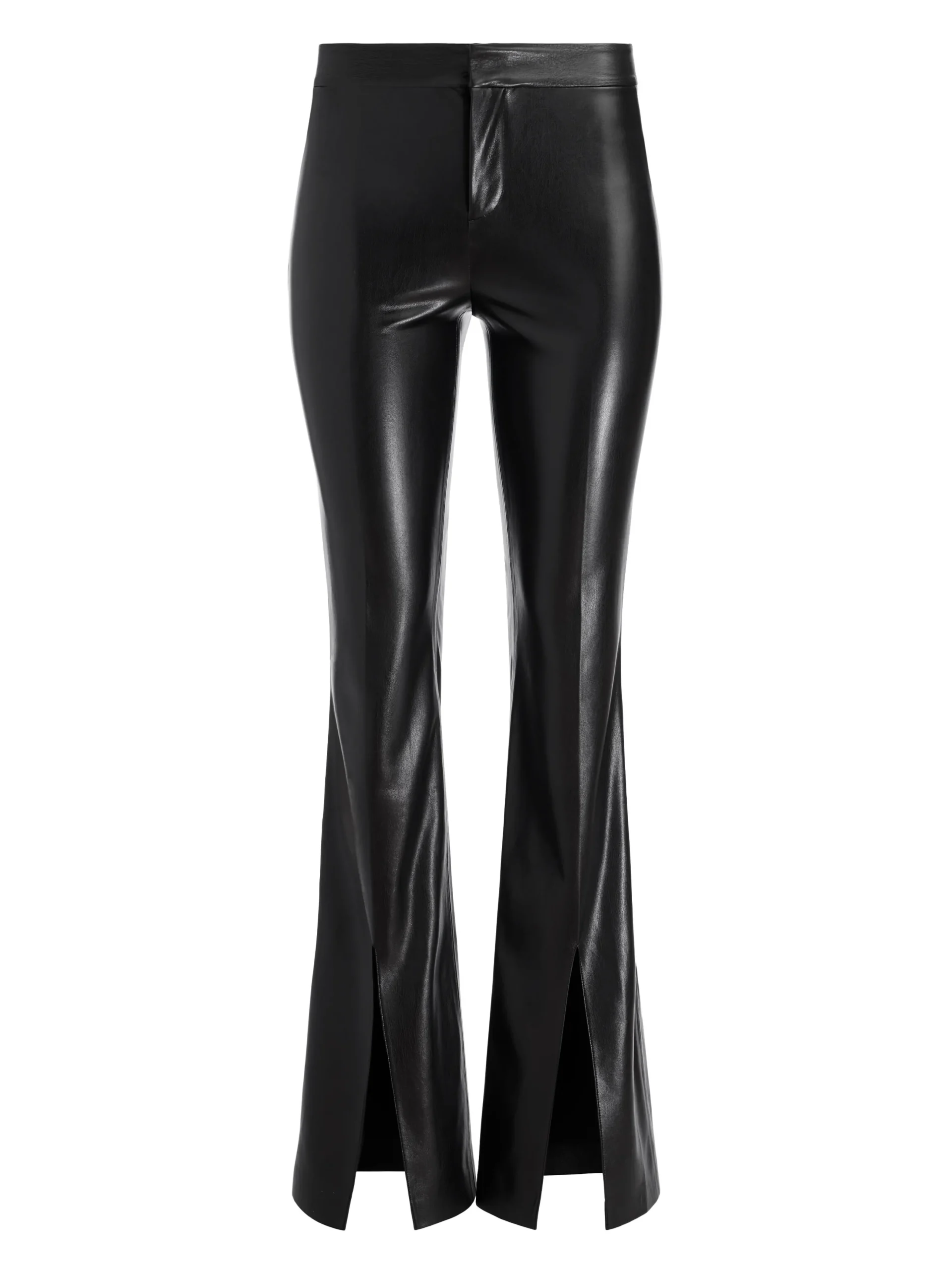 WALKER VEGAN LEATHER FRONT SLIT PANT