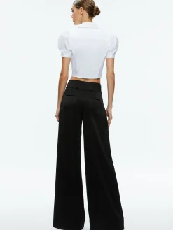 WILLA CROPPED PUFF SLEEVE BUTTON DOWN