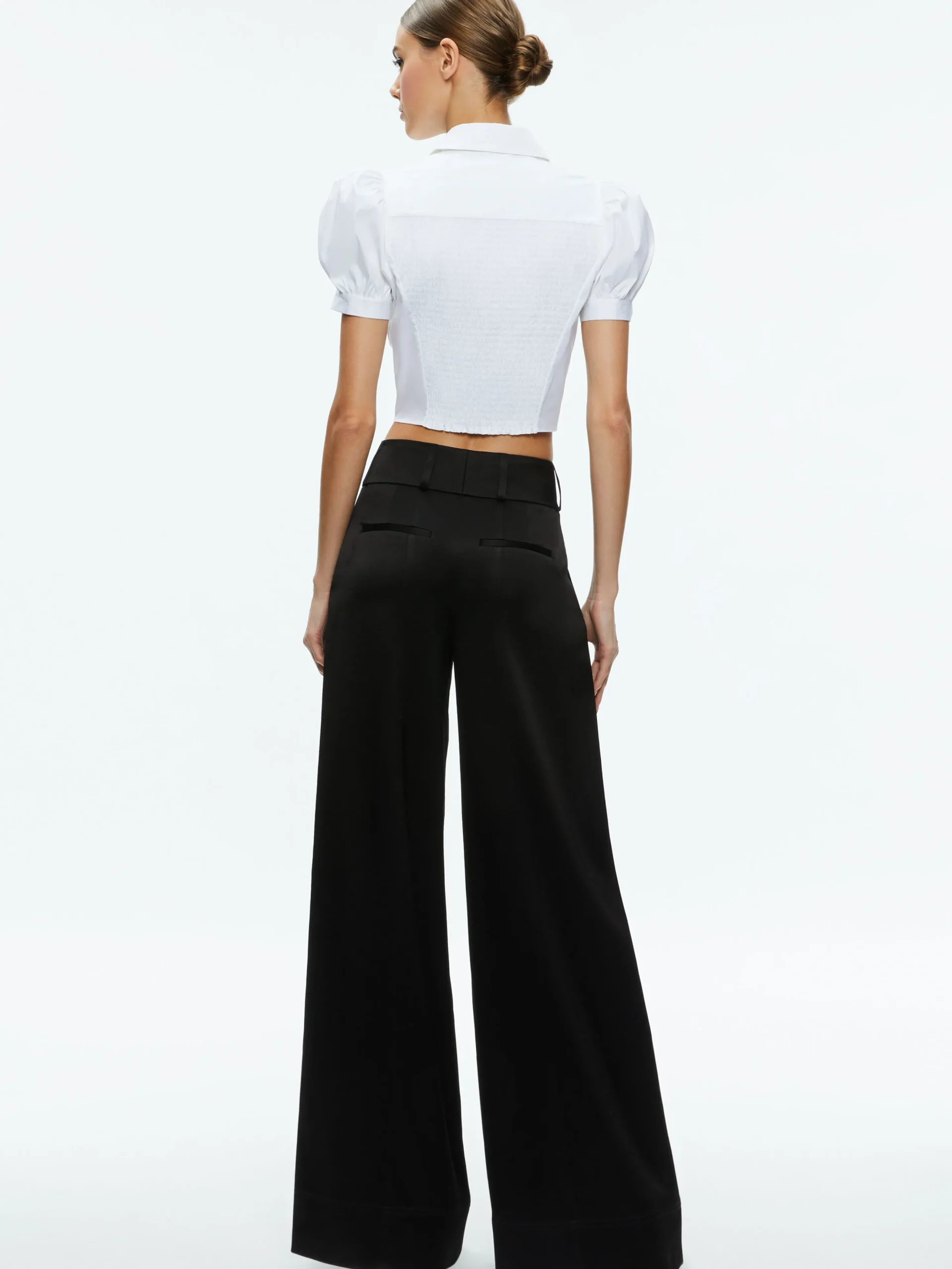 WILLA CROPPED PUFF SLEEVE BUTTON DOWN