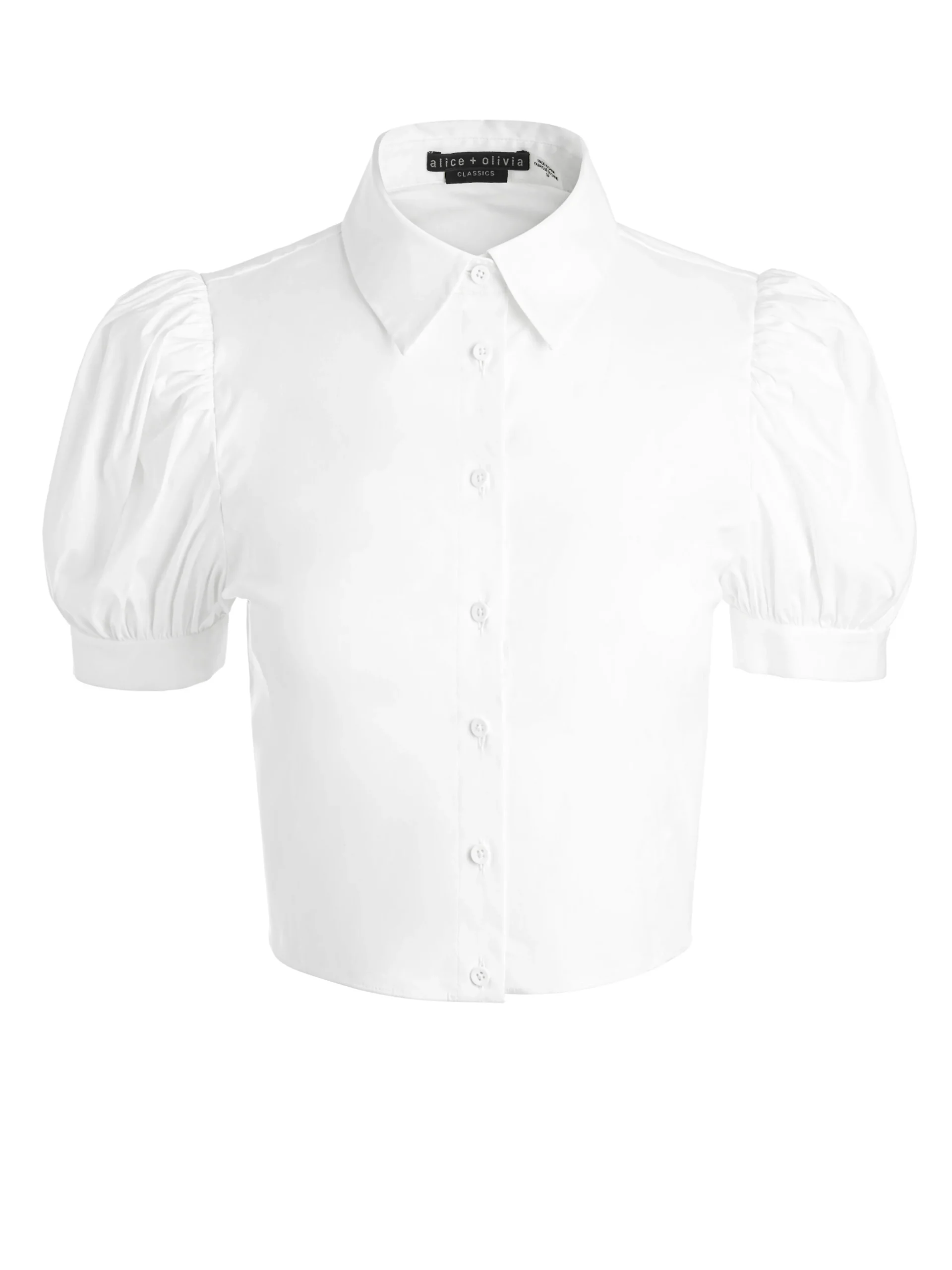 WILLA CROPPED PUFF SLEEVE BUTTON DOWN