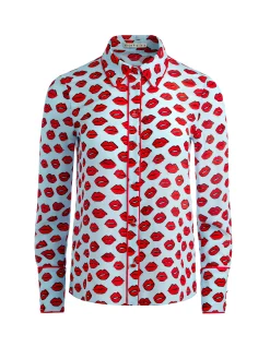 WILLA PLACKET TOP WITH PIPING