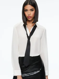 WILLA PLACKET TOP WITH TIE