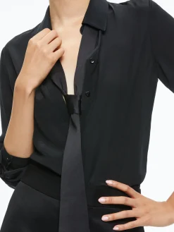 WILLA PLACKET TOP WITH TIE