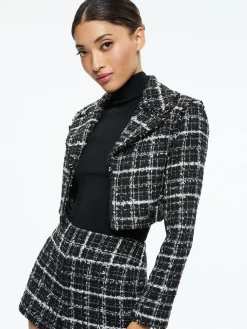 YARDLEY CROPPED FRAY HEM JACKET