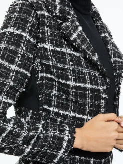 YARDLEY CROPPED FRAY HEM JACKET