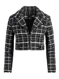 YARDLEY CROPPED FRAY HEM JACKET