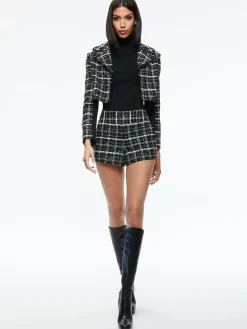 YARDLEY CROPPED FRAY HEM JACKET + DONALD TWEED SHORT