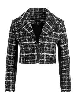 YARDLEY CROPPED FRAY HEM JACKET + DONALD TWEED SHORT