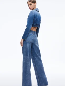 YARDLEY DENIM JACKET + TRISH MID RISE BAGGY JEAN