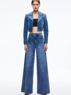 YARDLEY DENIM JACKET + TRISH MID RISE BAGGY JEAN