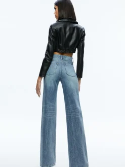 YARDLEY LEATHER CROPPED JACKET