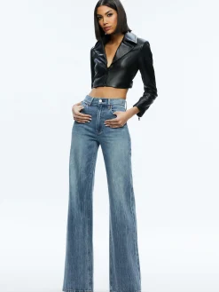 YARDLEY LEATHER CROPPED JACKET